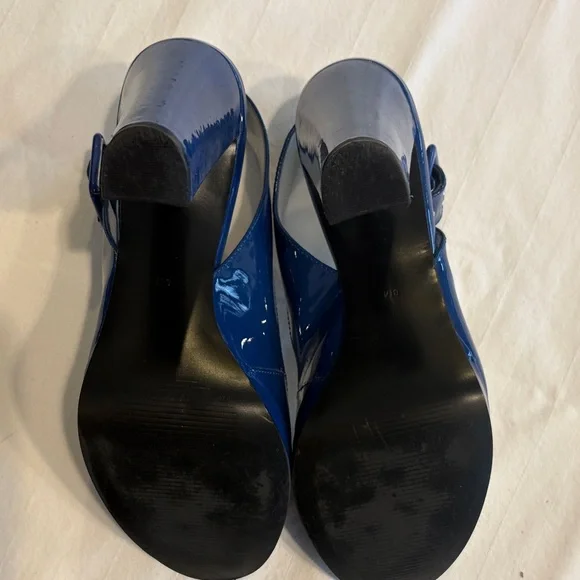 Marc Fisher Navy Peep-Toe Heels - Picture 3 of 8